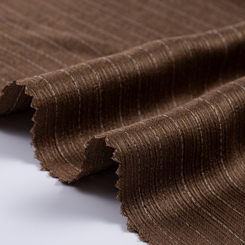 Imitation Acetate Double-Sided Crepe Rayon Stripe Fabric