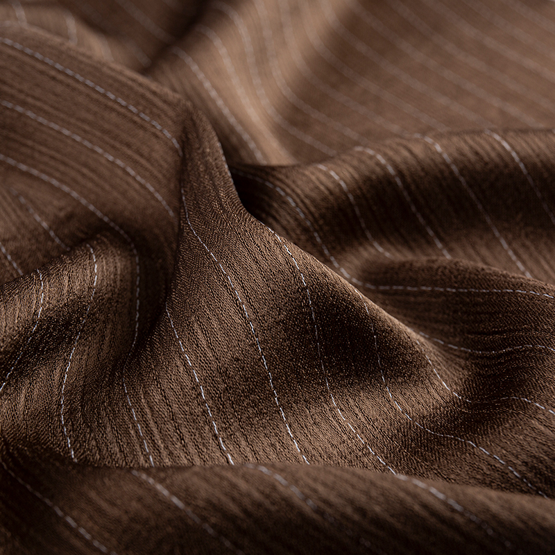 Imitation Acetate Double-Sided Crepe Rayon Stripe Fabric