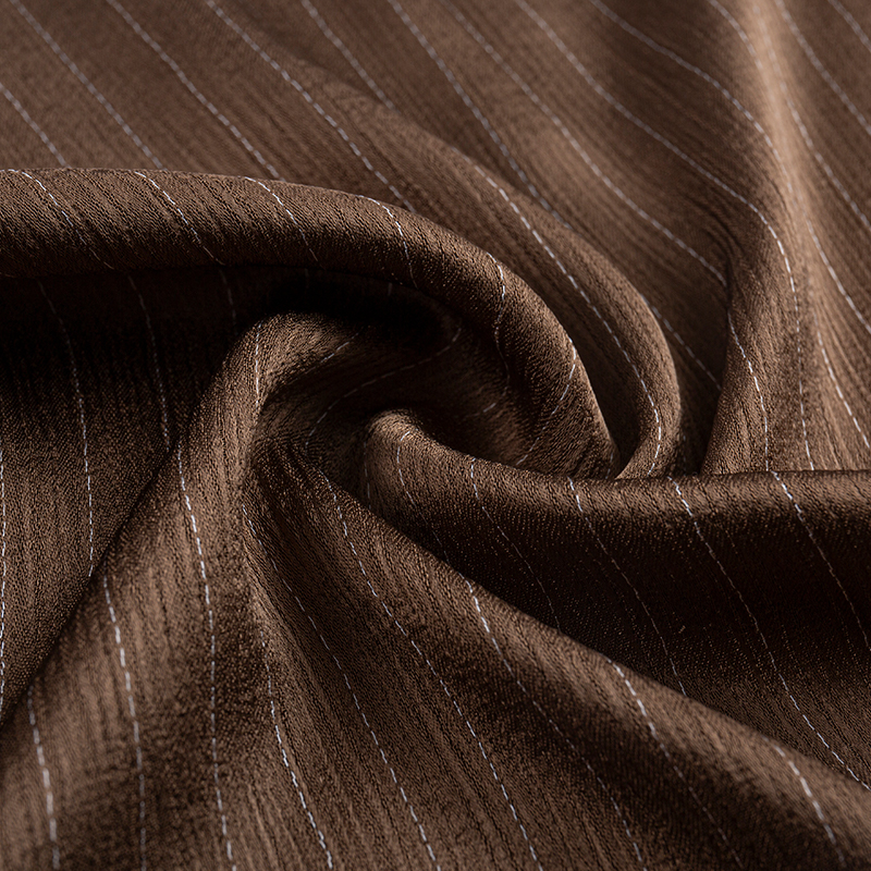 Imitation Acetate Double-Sided Crepe Rayon Stripe Fabric