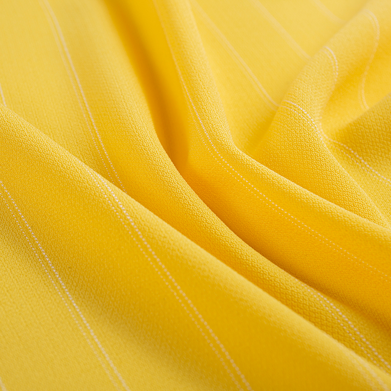 Composite Filament Sun-Dried Linen Rayon Stripe Fabric