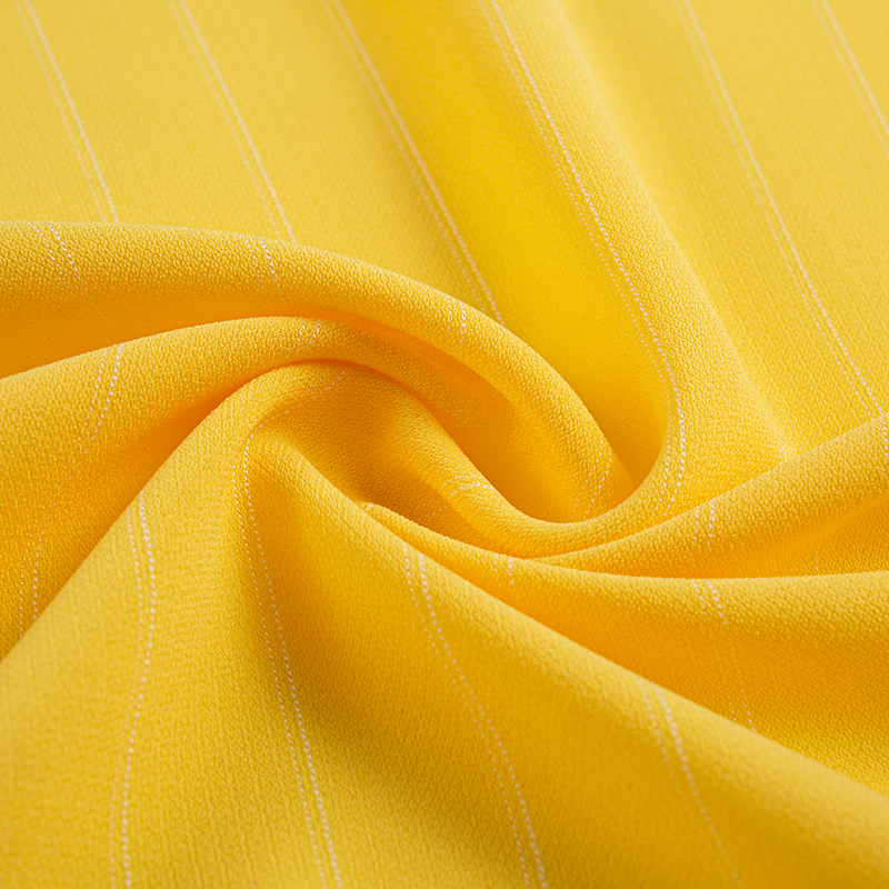 Composite Filament Sun-Dried Linen Rayon Stripe Fabric